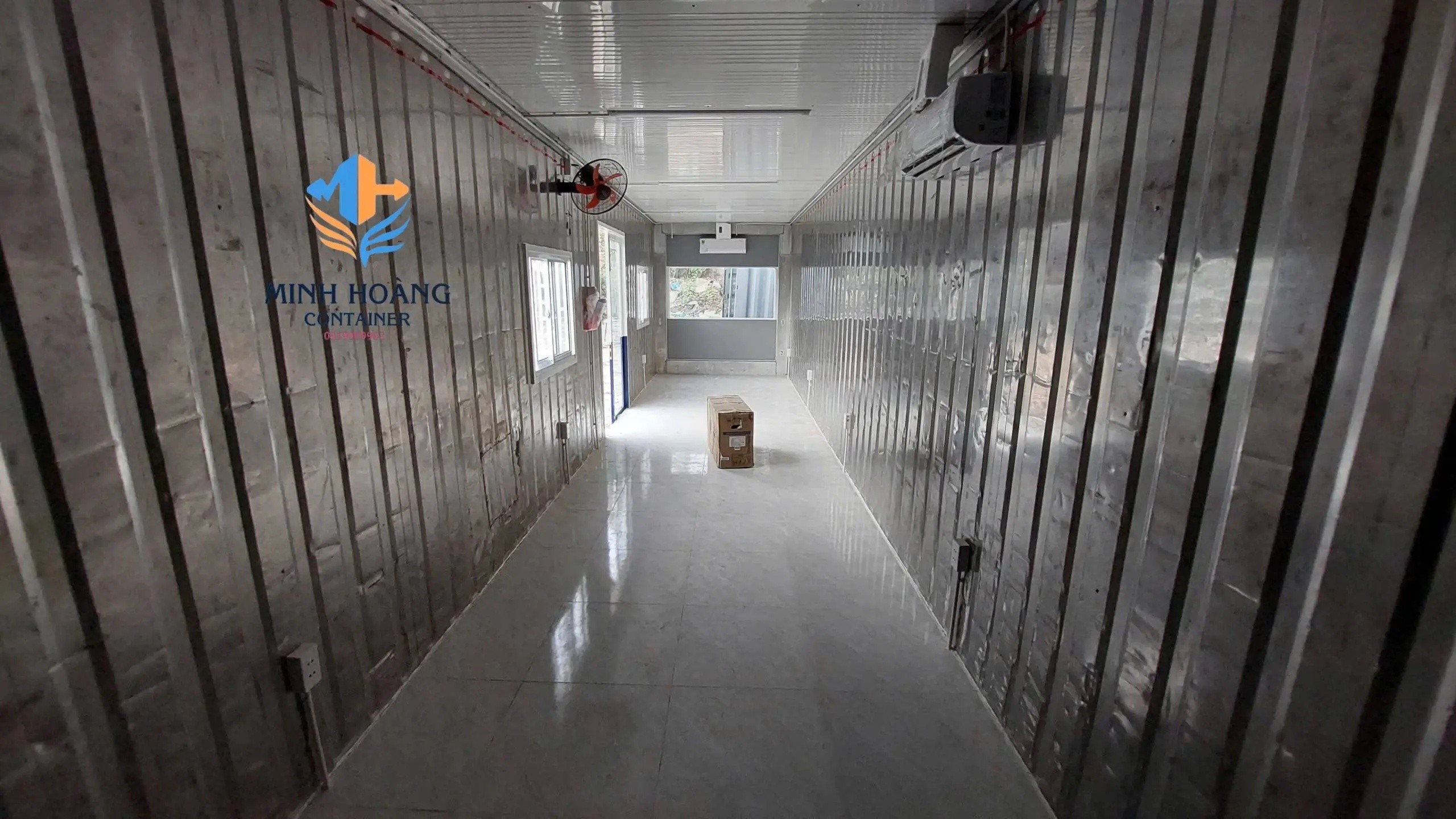 Container Văn Phòng 40 Feet Xanh Dương Trắng Có Toilet: Thiết Kế Hiện Đại – Tiện Nghi Vượt Trội
